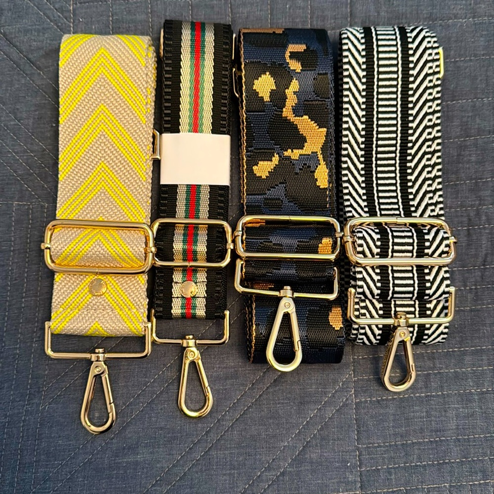 Pom Pom of London Purse Guitar Strap /Crossbody Strap - for Handbag - New- Set 4